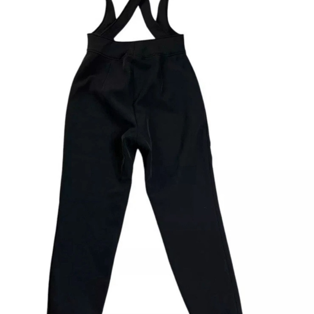 Vintage Nils Snow Ski Bib Pants Stirrup Overalls Schoeller Winter Black sz 8 - Picture 2 of 5